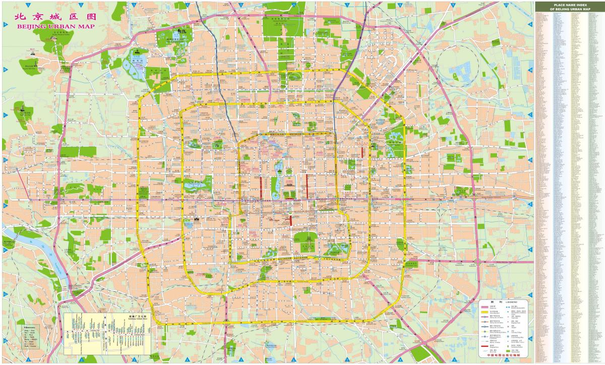 Peking (Peking) Straßenkarte