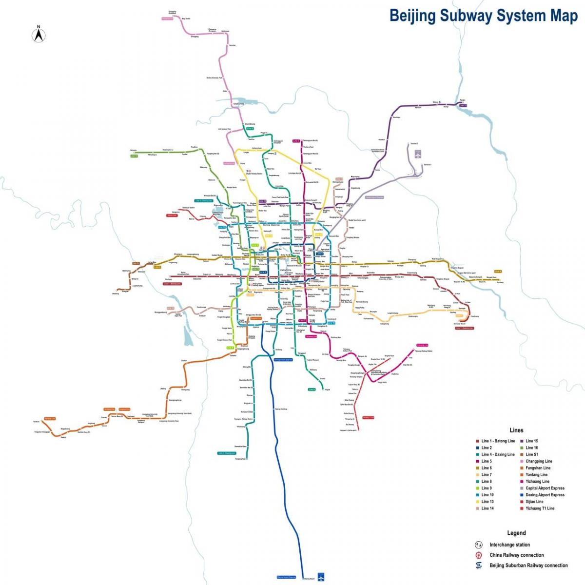 Plan der U-Bahn-Station Peking (Peking)